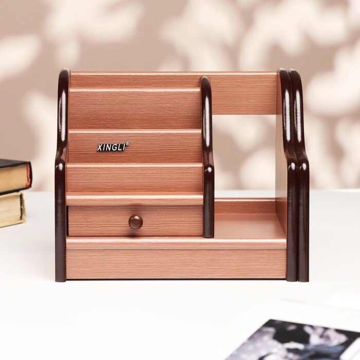 Органайзер 5 секций с выдвижным ящиком выдвижная секция 22*17*15см