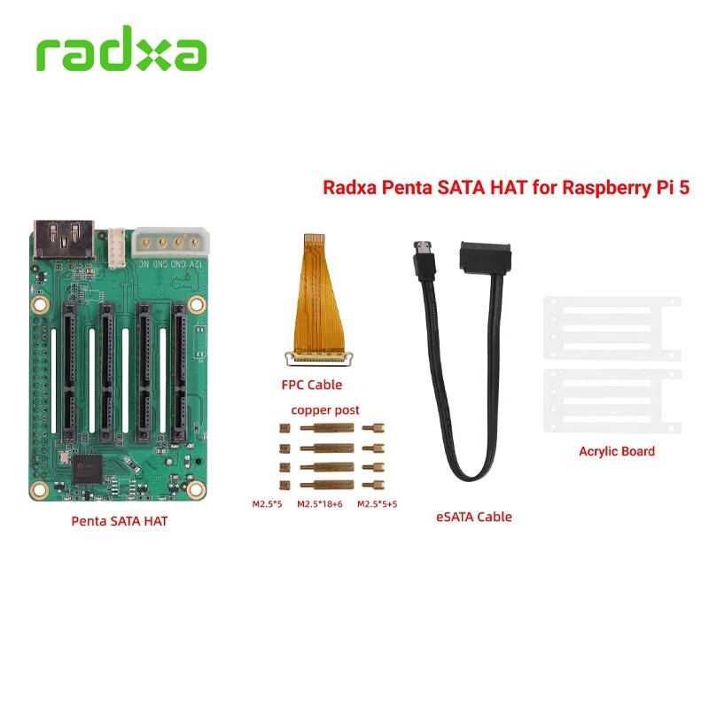 MiiBestOD плата расширения SATA для Raspberry Pi 5 Radxa Rock