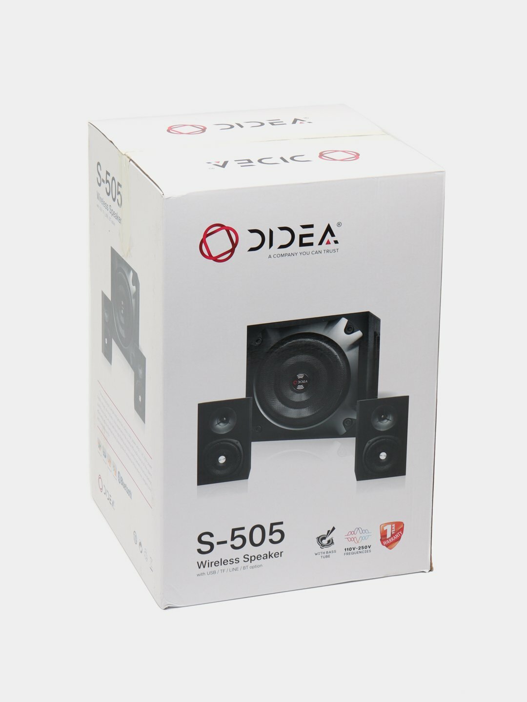 Колонки компьютерные Didea S-505, басовые, MDF, Bluetooth, пульт ДУ, бас, радио, USB, 2.0 Micro usb — фото 1