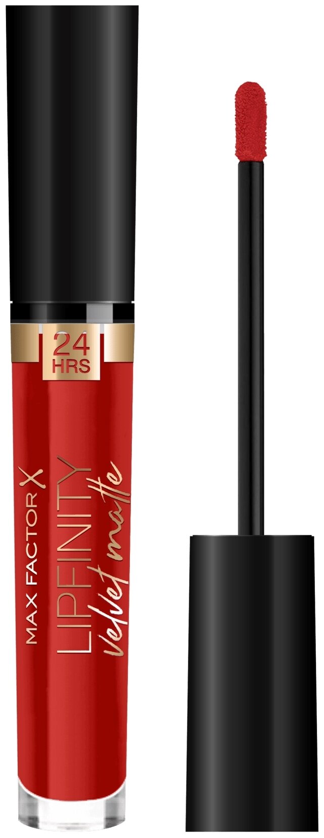 MAX FACTOR Помада для губ жидкая Lipfinity Velvet Matte, 025 Red luxury, 3,5 мл — фото 1