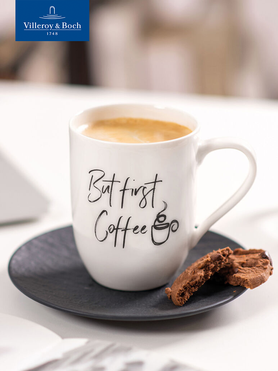 Кружка для чая и кофе 340 мл, But first Coffee/Но сначала кофе, Statement, Villeroy & Boch, Премиум-Фарфор