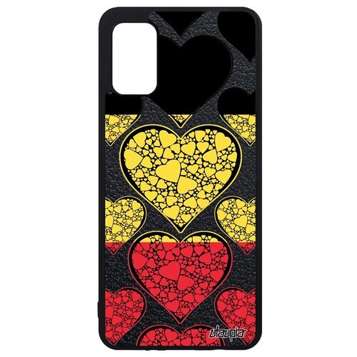 фото Противоударный чехол на мобильный // samsung galaxy a41 // "флаг бельгии с сердцем" государственный туризм, utaupia, цветной