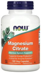 NOW Foods, Magnesium Citrate, цитрат магния, 120 вегетарианских капсул
