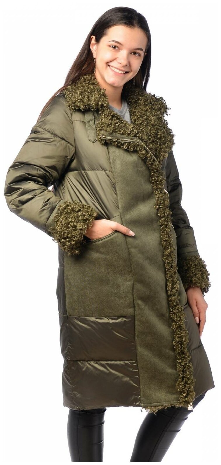 Зимняя куртка женская EVACANA 211 зеленый 