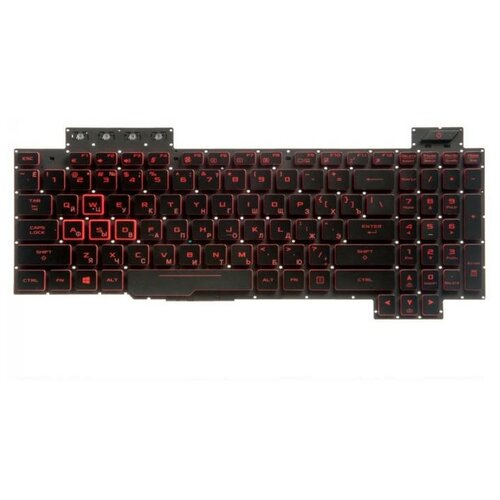 Клавиатура для ноутбука Asus черная с красной подсветкой 3412₽