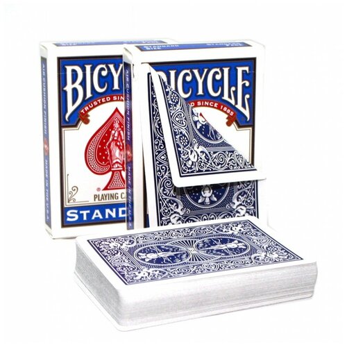 Игральные карты для фокусов Bicycle Rider Back (Double Back) Blue/Blue (двойная рубашка), синие карты bicycle stripper deck blue 1014830