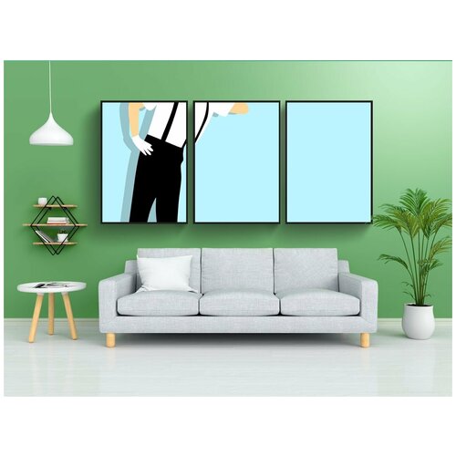 фото Набор модулных постеров для интерьера "комик, художник, маркетинг" 60x90 см. в тубусе, без рамки lotsprints