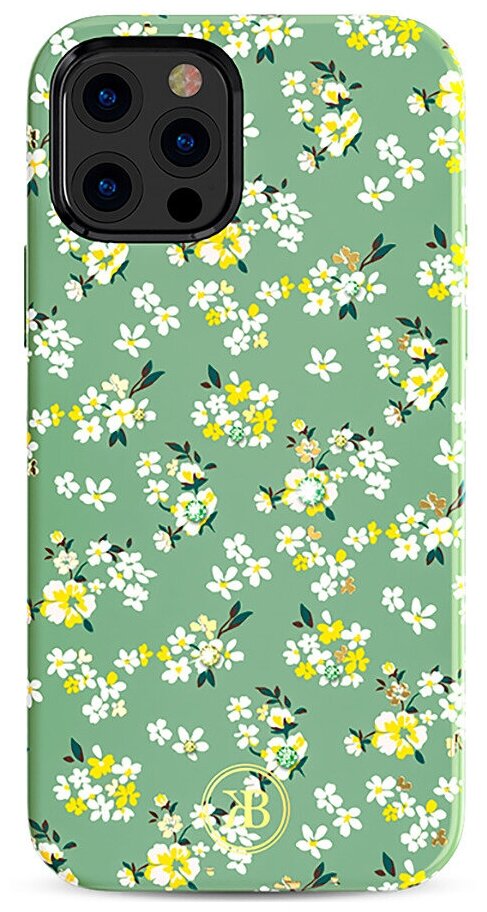 Чехол PQY Blossom для iPhone 12 Pro Max Зелёный