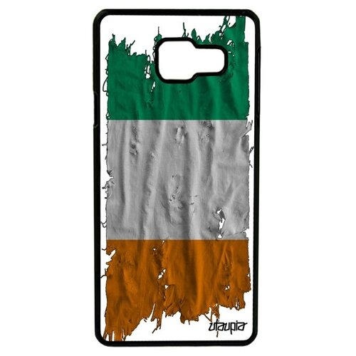 фото Красивый чехол для телефона // samsung galaxy a3 2016 // "флаг кот-д'ивуар на ткани" страна государственный, utaupia, белый