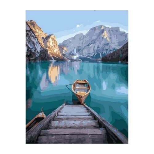 фото Картина по номерам paintboy pk11102 "лодка на озере" 40х50 см