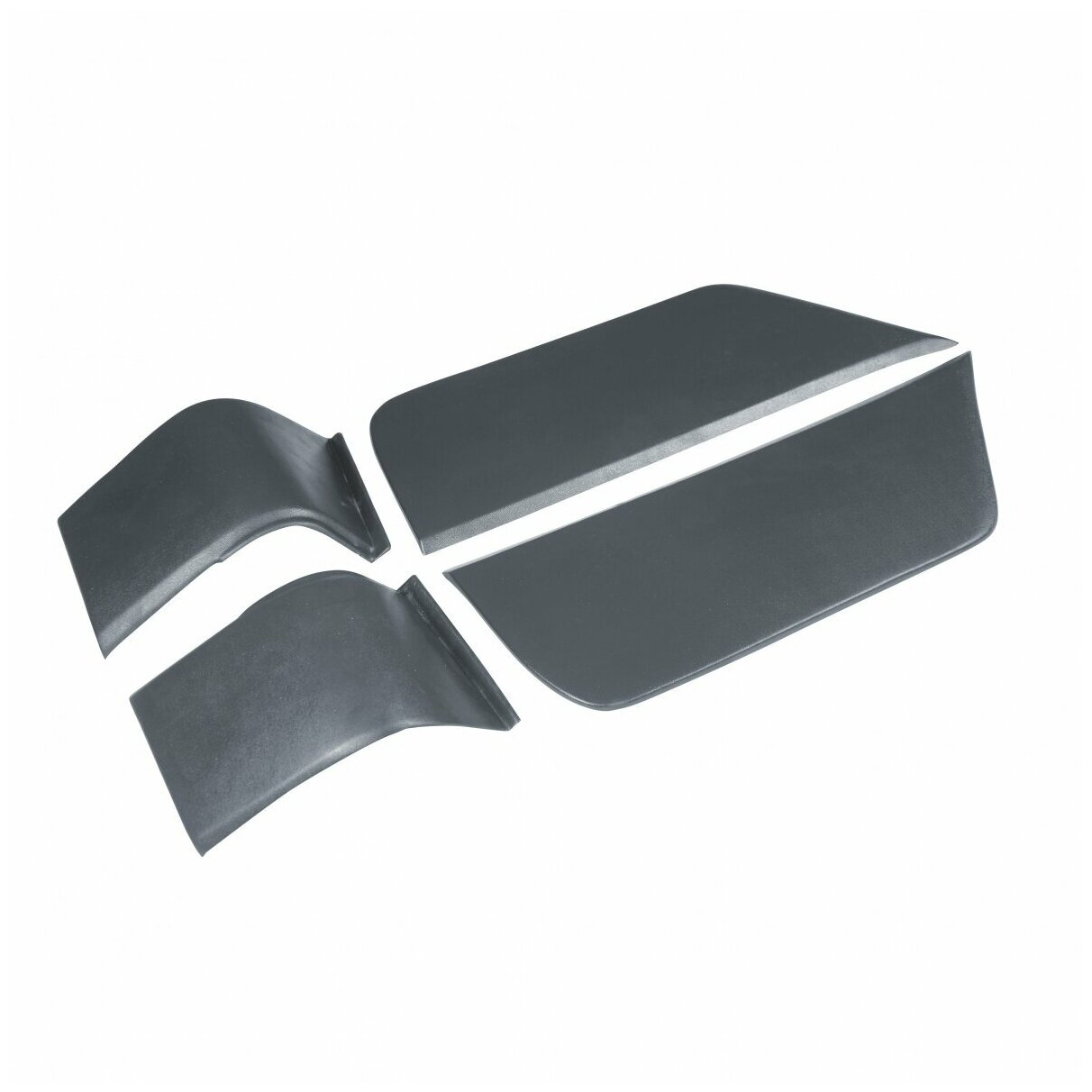 Накладки для а/м Газель 3-х местная кабина (обвес бортовые молдинги) пластиковые черно-серый графит (комплект)