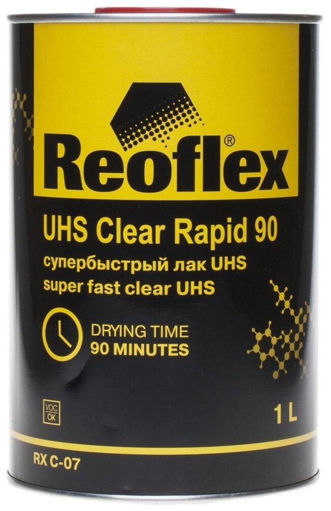 Лак Reoflex Rapid 90 Акриловый Uhs 2+1 1 Л (Без Отвердителя, Нужен Отвердитель192900t) Reoflex арт. RX C-07