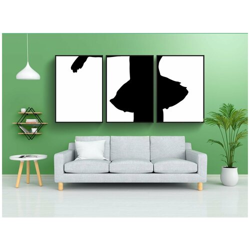 фото Набор модулных постеров для интерьера "винтаж, балет, балерина" 60x90 см. в тубусе, без рамки lotsprints