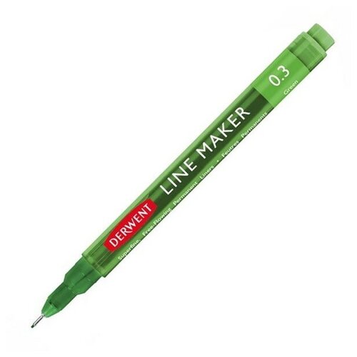 Линер Derwent Ручка капиллярная Graphik Line Maker 0.3 зеленый Derwent