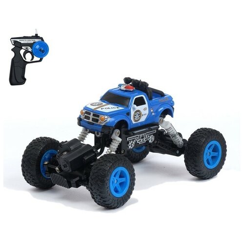 фото Машина радиоуправляемая полиция, 4wd полный привод, с аккумулятором, цвета микс 4370177 . yandex market