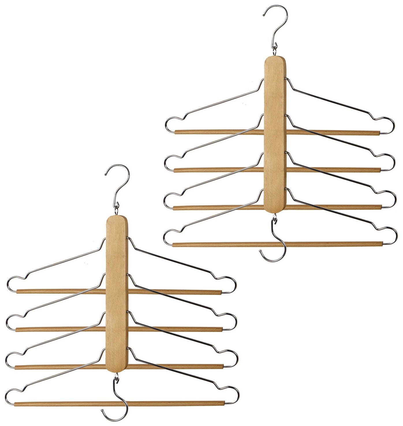 Набор 2 шт плечики вешалки для одежды трансформер 4 уровня