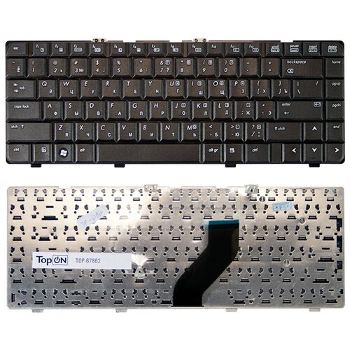 Клавиатура для ноутбука HP Pavilion DV6000 DV6100 DV6300 Compaq Presario V6000 Series Плоский Enter Черная без рамки PN AT8A AEAT8TP731 131000₽