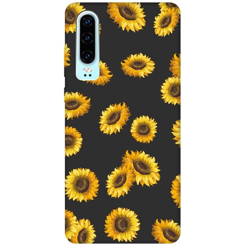 RE: PA Чехол - накладка Soft Sense для Huawei P30 с 3D принтом Sunflowers черный re pa чехол накладка soft sense для samsung galaxy m51 с 3d принтом sunflowers черный