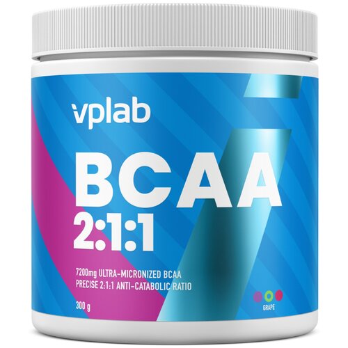 комплекс аминокислот со вкусом манго vplab bcaa 8 1 1 300 гр BCAA vplab 2:1:1, виноград, 300 гр.