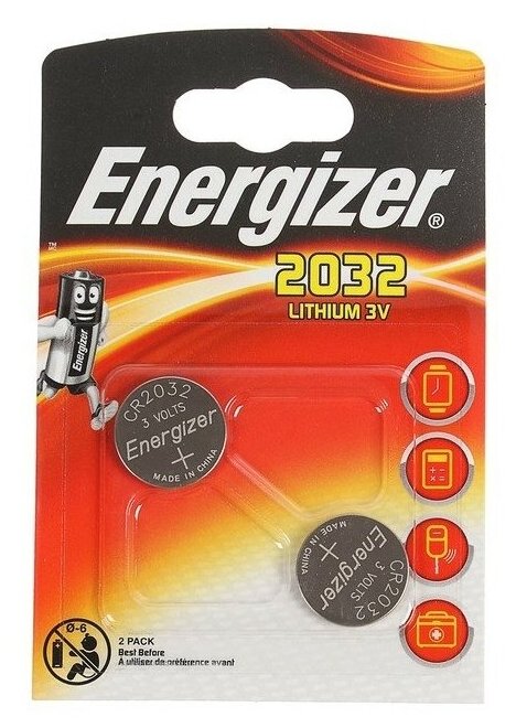 Energizer Батарейка ENERGIZER Lithium CR2032 BL2 (блистер 2шт)