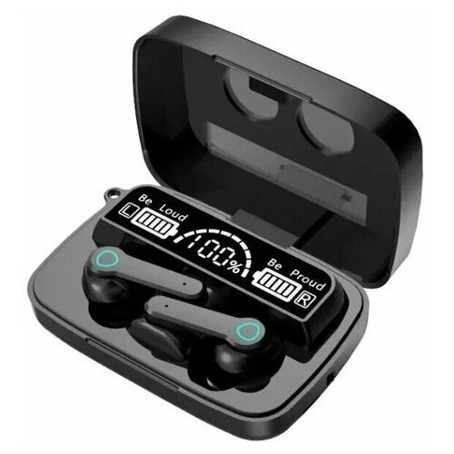 Беспроводные наушники с зарядным чехлом беспроводные блютуз наушники с сенсорным управлением встроенным повербанком 121000₽