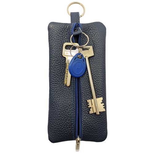 фото Ключница большая с карманом 16 см * 8 см/ чехол для ключей / ключница кожаная / ключница из натуральной кожи нет
