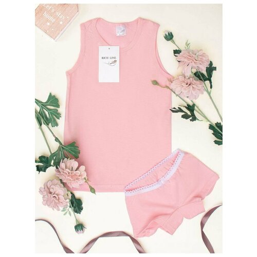Комплект нижнего белья RICH LINE, размер 104, розовый пижама rich line размер 104 розовый