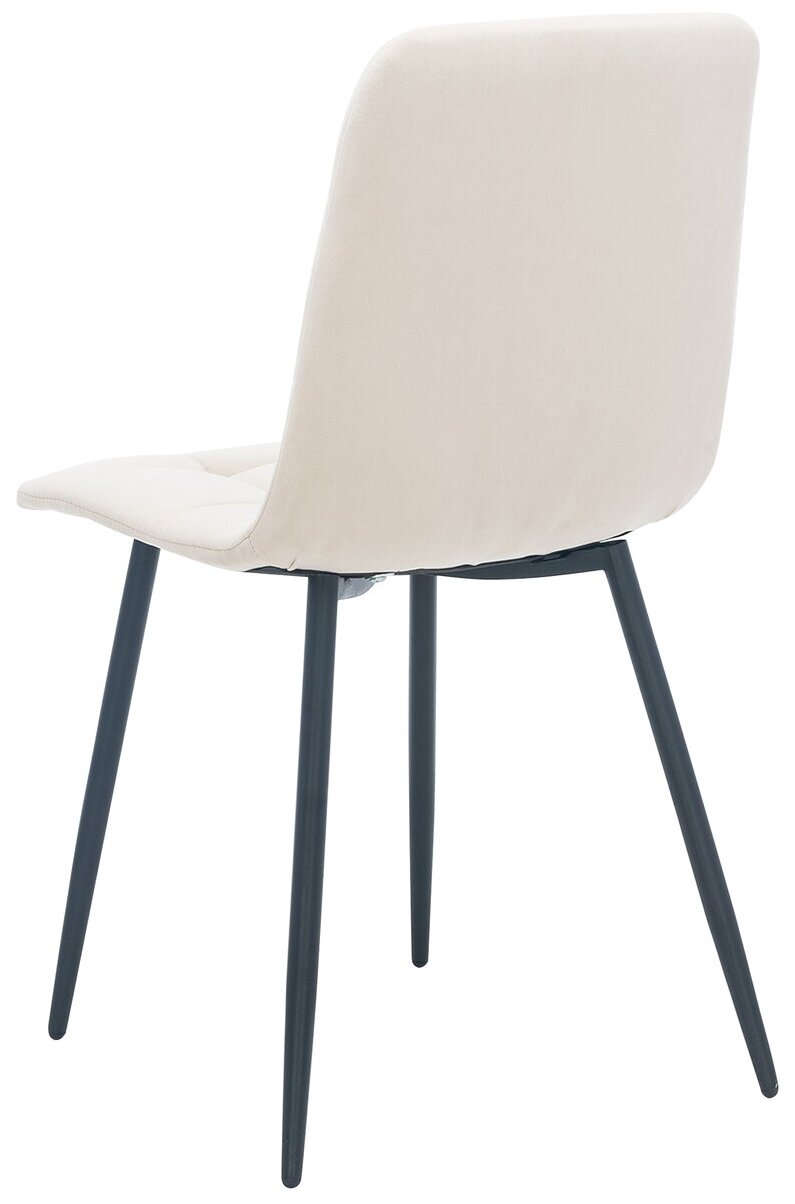 Комплект стульев Leset Скай, металл черный/велюр ULTRA SAND песок, 2 шт. - фотография № 4