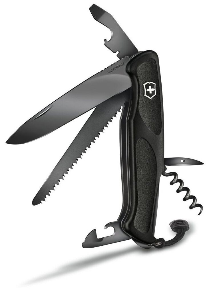 Складной нож Victorinox Onyx, 12 функций, 130мм, черный - фото №9