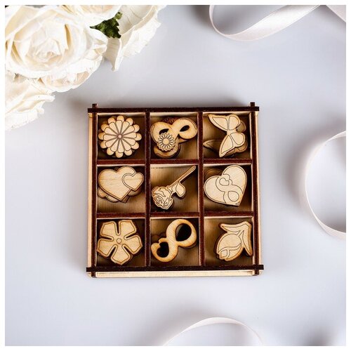 фото Набор для творчества 8 марта (3х3), 11,5х11,5 см; 2,0х3,0 см. mikimarket