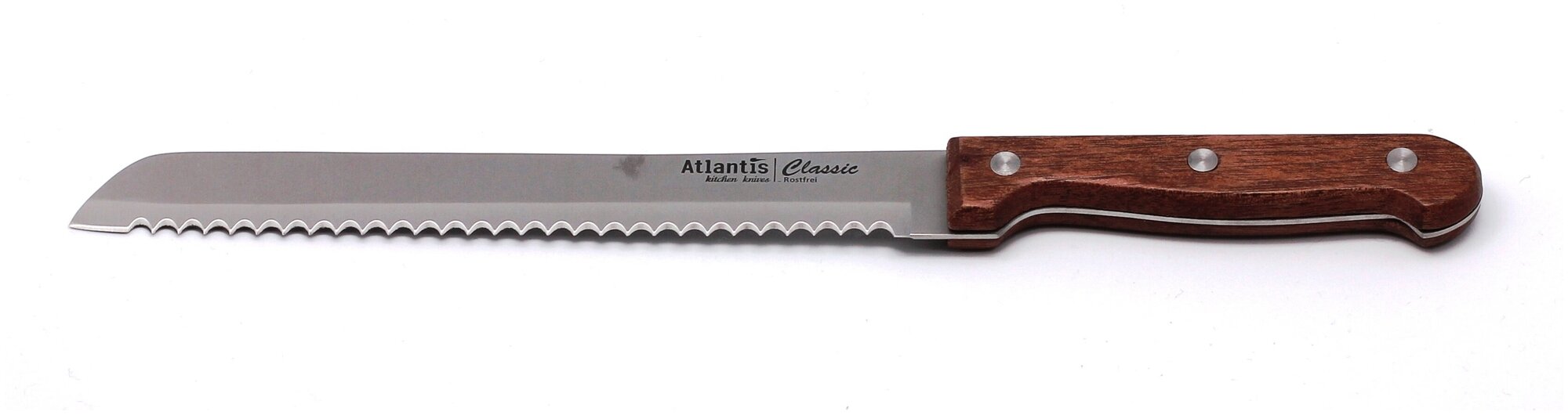 Нож для хлеба "Atlantis", 20 см, темное дерево, 24702-SK