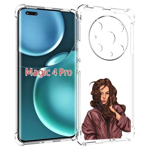 Чехол MyPads Арт-рисунок-девушки для Honor Magic4 Pro / Magic4 Ultimate задняя-панель-накладка-бампер