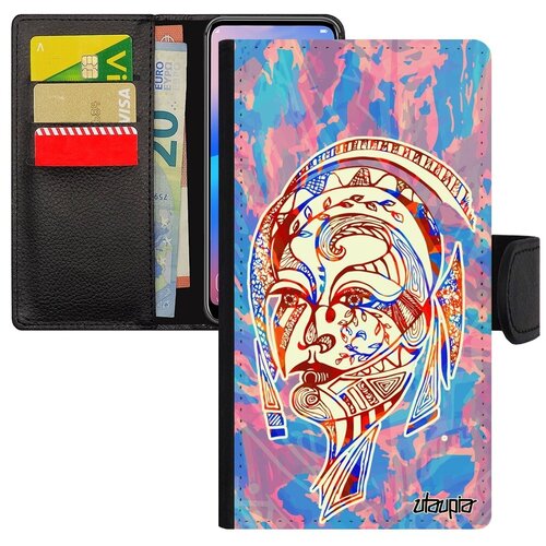 фото Защитный чехол-книжка для смарфона // samsung galaxy s7 // "портрет женщины" девушка феерия, utaupia, розовый