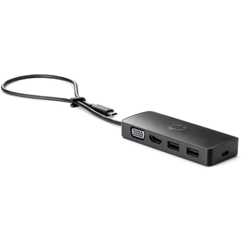 USB-концентратор HP Travel Hub G2, 235N8AA, разъемов: 5, черный адаптер aopen usb type c vga hdmi pd acu4511