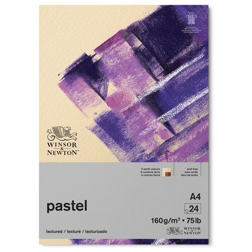 Альбом Winsor &Newton для пастели, карандаша, угля, А4, разноцветные листы - 24 листа (6цв.*4л.), коричневые оттенки ( Артикул 320643 )
