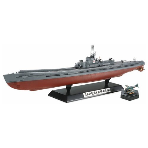 фото Сборная модель корабля tamiya (япония), подводная лодка i-400, подарочный комплект с аксессуарами, м1:350, tm78019- kit