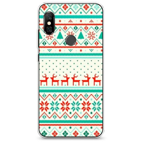 фото Силиконовый чехол "кремовый свитер с оленями" на xiaomi redmi note 6 pro / сяоми редми нот 6 про case place