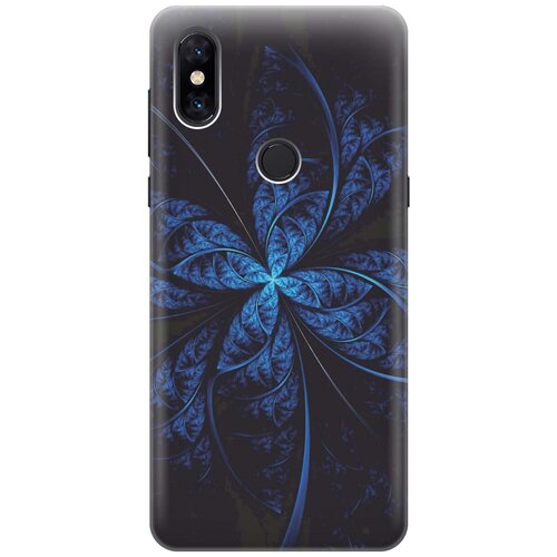 фото Re:pa накладка transparent для xiaomi mi mix 3 с принтом "темно-синяя абстракция"