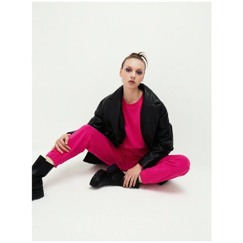 Розовые брюки INCITY, цвет ярко-розовый, размер L