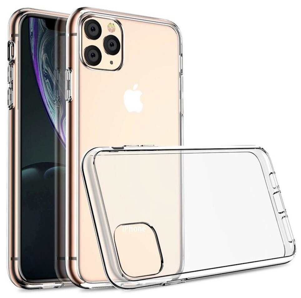 Силиконовый чехол-накладка для iPhone 11 Pro, прозрачный