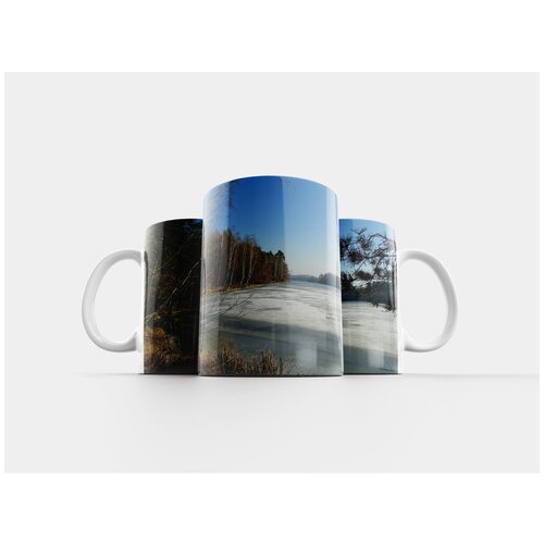 фото Кружка "ледовый каток, зима, лес" 320 мл lotsprints