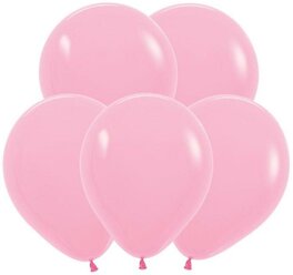 Веселуха Шар латексный 5", водные бомбочки, пастель, набор 100 шт цвет розовый