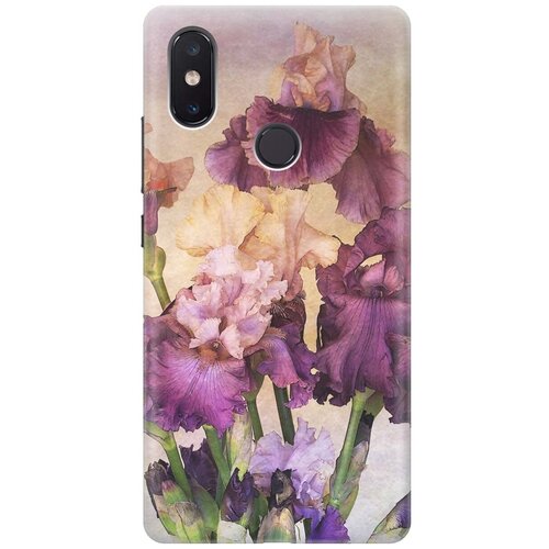 фото Re:pa накладка transparent для xiaomi mi 8 se с принтом "фиолетовые цветы"