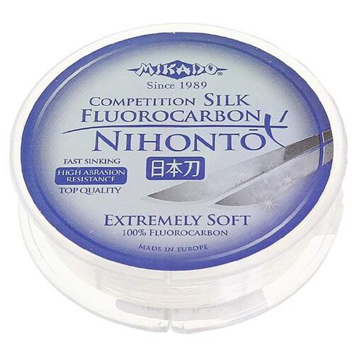 фото Монофильная леска mikado nihonto fluorocarbon silk d=0.45 мм, 30 м, 12.1 кг, прозрачный