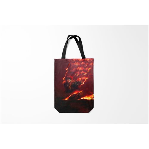 фото Сумка-шоппер / 31х42 см / аниме / клинок рассекающий демонов танджиро камадо burnettie