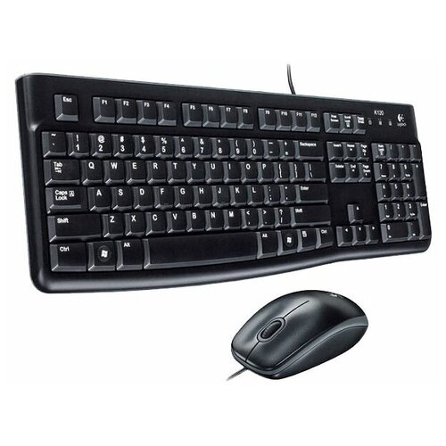 Клавиатура Logitech Desktop MK120 Black USB (920-002561) комплект logitech desktop mk120 920 002561 клавиатура k120 черная 104 клавиши с защитой от воды клавиатура k120 мышь m100 цвет черный usb rtl