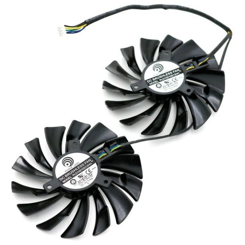 Вентилятор для видеокарты MSI GTX950, 960, 970 ( двойной ) вентиляторы msi armor pld10010s12hh 95мм на подшипниках