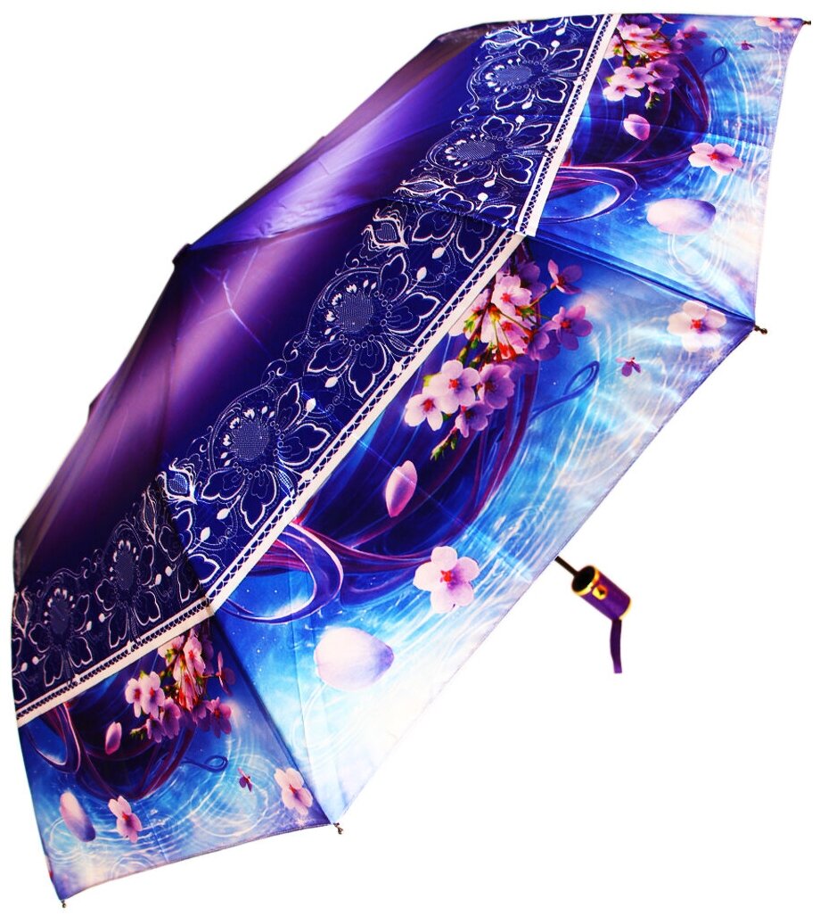 Женский зонт Lantana umbrella L778/голубой,фиолетовый