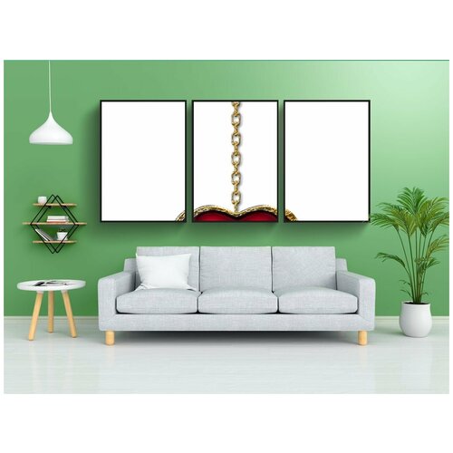 фото Набор модулных постеров для интерьера "сердце, подарок, драгоценность" 60x90 см. в тубусе, без рамки lotsprints