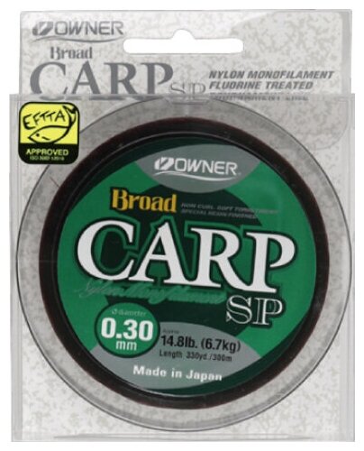 Леска Owner Broad Carp летняя SP 0.30мм 300м